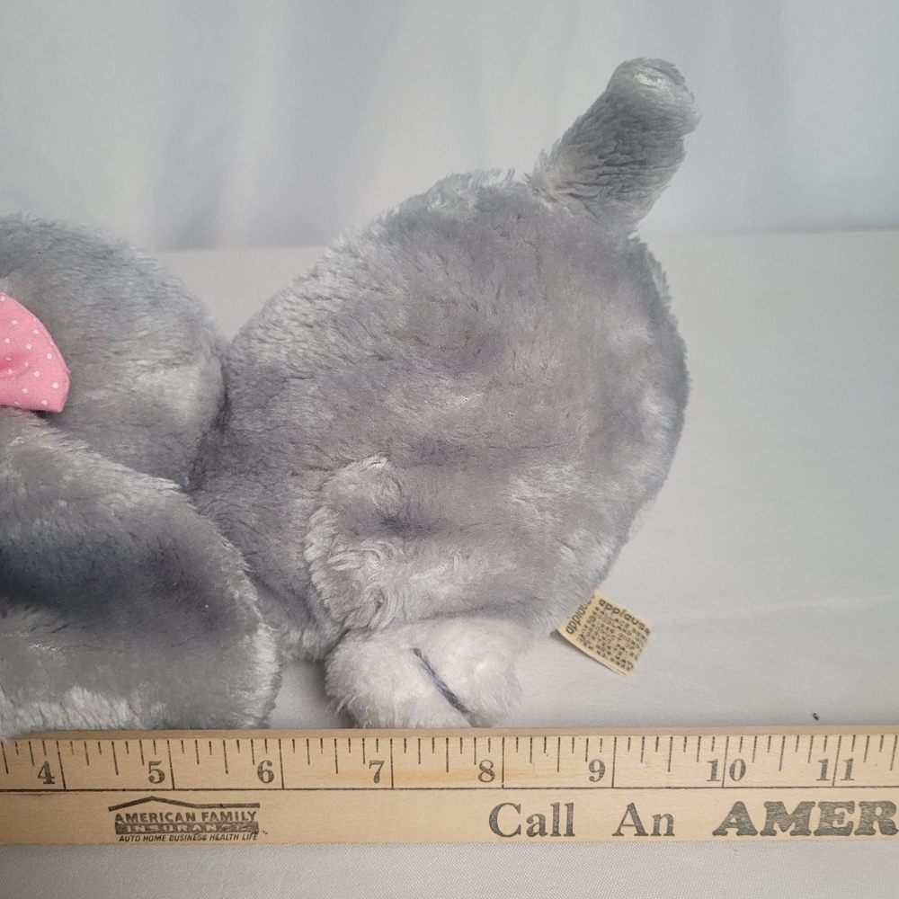 Vintage Applause Playful Puppy W/ Pink Bows Plush Stuffed Animal Toy 9" - Picture 10 of 11